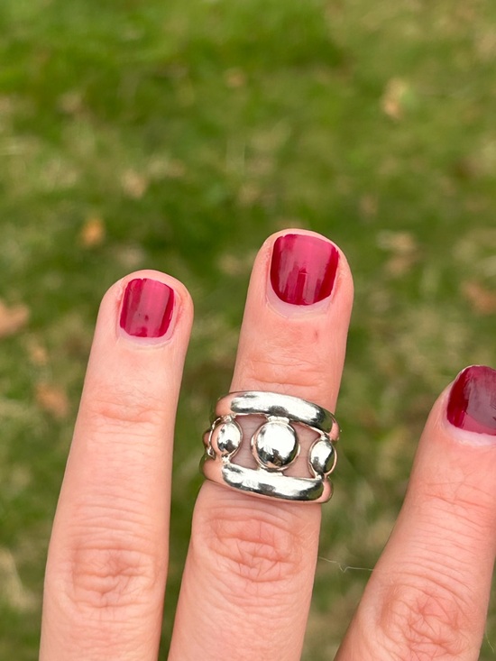 Jewelry - Modernist Sterling Silver Ring - Chunky Dome Band